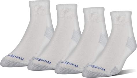 MediPeds Nanoglide Quarter Socks 4-Pack - Blister Prevention and Superior Comfort - Evereve