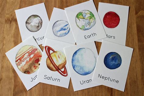 Our Solar System Flash Cards Planet Printable Learning | Etsy