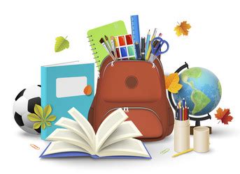 A school notebook textbook glasses stationeryback Vector Image