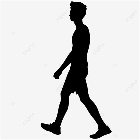 Man Walking Silhouette Transparent Background, Silhouette Of A Walking ...