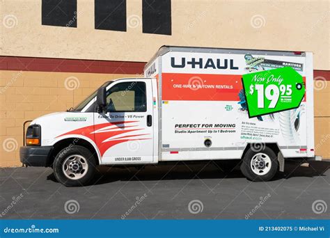 Side View of Parked U-Haul 10 Foot Moving Truck. Editorial Image ...