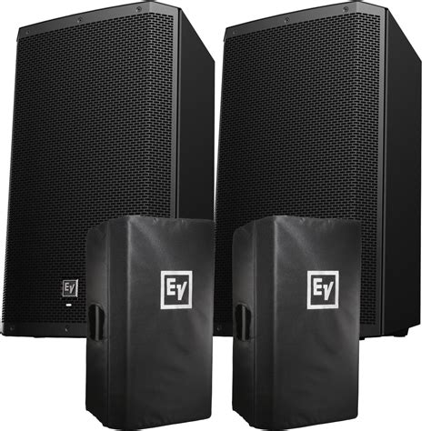 Pair of EV Electro-Voice ZLX-15BT 15" 1000-Watt Powered Bluetooth Loudspeakers w/ Covers