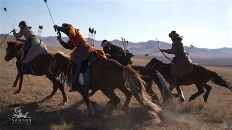 Traditional Mongolian Cavalry performing Horseback Archery . Namnaa Academy archers . - YouTube