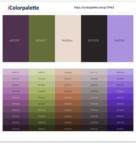 1 Latest Color Schemes with Eggplant And Dull Lavender Color tone ...