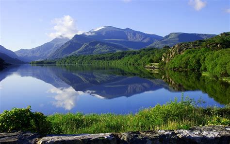 Photo Lake Llyn Padarn Snowdonia Nature landscape photography Wales