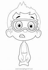 Standing Nonny Coloring Page For Kids  Free Bubble Guppies Printable sketch template
