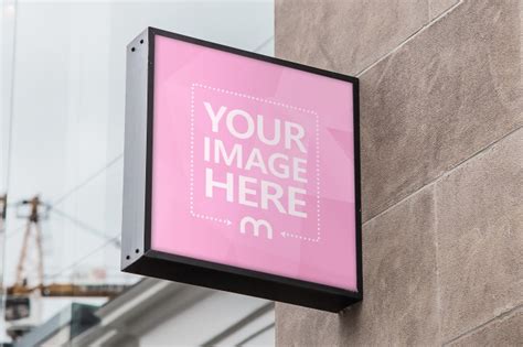 Logo Sign on a Building Mockup - Mediamodifier