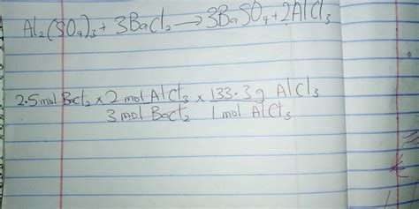 What is the maximum mass in grams of aluminum chloride that could be ...