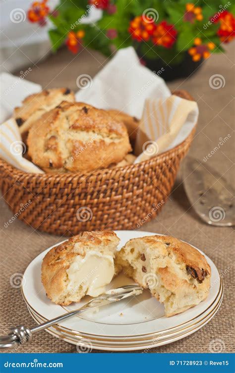 Irish Raisin scones stock image. Image of brown, butter - 71728923