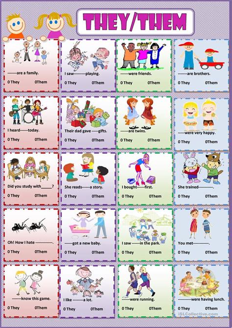 They /Them worksheet - Free ESL printable worksheets made by teachers