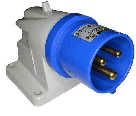 240V 16A Blue Industrial Male Wall Plug IP44 3 Pin | Stevenson Plumbing ...