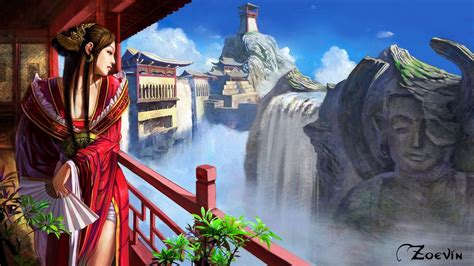 Wallpaper : 1920x1080 px, anime, ART, artwork, digital, fantasy, girls, landscapes 1920x1080 ...