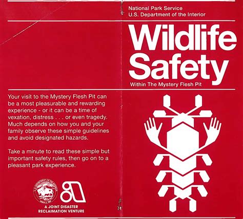 Mystery Flesh Pit National Park — Wildlife Safety Brochure Though the ...