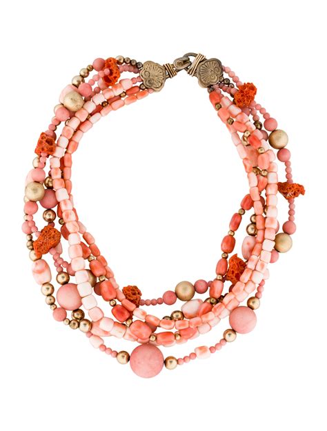 Stephen Dweck Coral Multi-Strand Necklace - Necklaces - STD21023 | The RealReal