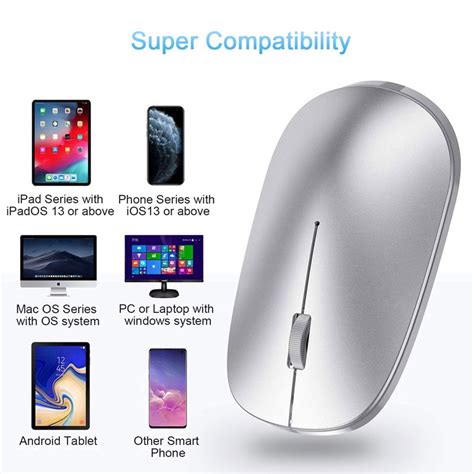 Wireless Mouse Compatible with Bluetooth Computer iPad iPhone iOS ...