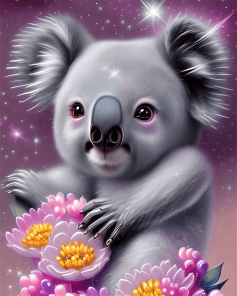 Fantasy Cute Baby Koala Bear · Creative Fabrica