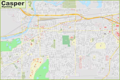 Large detailed map of Casper - Ontheworldmap.com