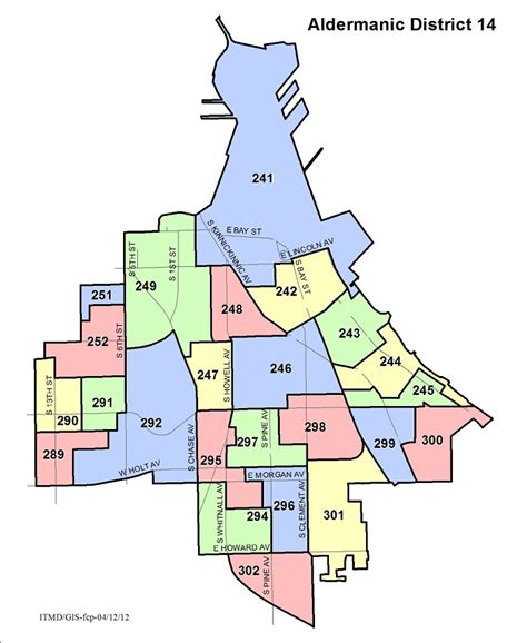 Map: Aldermanic District 14 Voting Wards