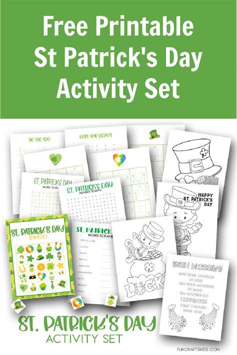 Free Printable St Patrick's Day Activity Set - Fun Crafts Kids