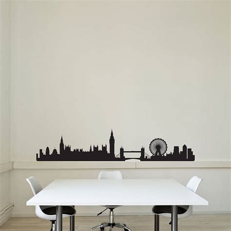 london city skyline wall art decal by vinyl revolution ...