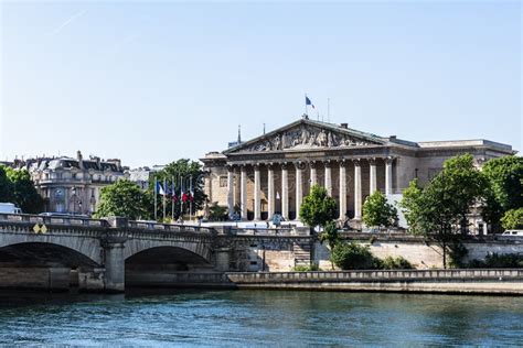 Pont De La Concorde Bridge and the Palais Bourbon. Paris, France Stock Image - Image of deputy ...