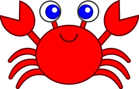 Cute Red Crab Clip Art - Free Clip Art