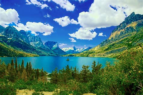 "Lake Saint Mary, Glacier National Park, Montana" by Marion Daly | Redbubble