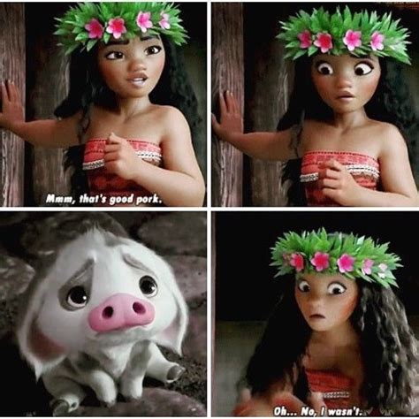 Poor Pua! (Instragram credit: moana_waialikii) | Disney movies, Disney moana, Disney memes