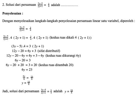 Persamaan Linear Satu Variabel - Matematika Kelas 10 - Quipper Blog