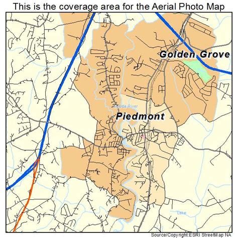 South Carolina Piedmont Region Map - img-gimcrackery