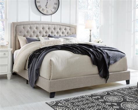 Signature Design by Ashley Jerary Light Gray Tufted Queen Upholstered Bed - Walmart.com