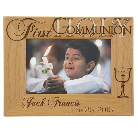 Personalized First Communion Wooden Frame | The Catholic Company®