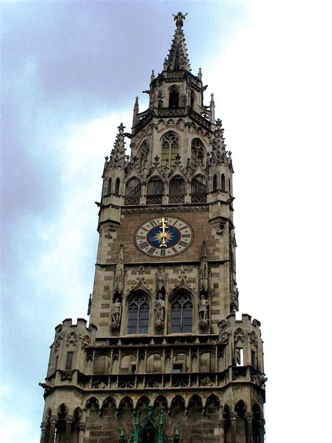 The top of the Glockenspiel Clock in Munich, Germany. We waited until noon to see its moving ...