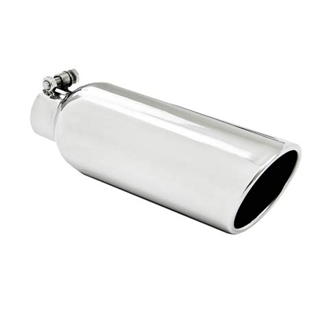 4 Inch OD 2.25 Inch Inlet 12 Inch Length Exhaust Tail Pipe Tip Angled – Holders Diesel Performance