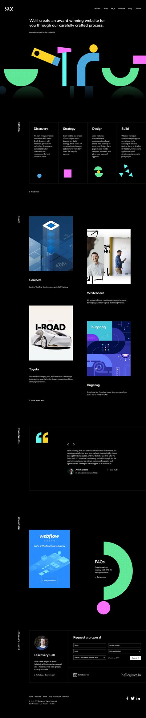 SVZ Design landing page design inspiration - Lapa Ninja