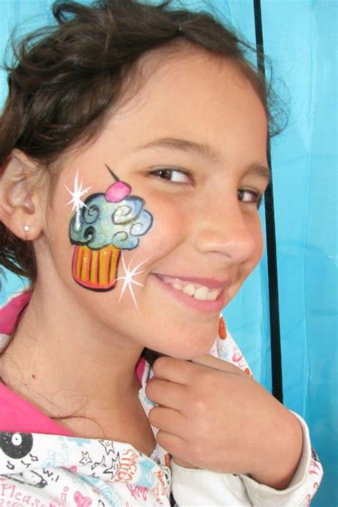 Cute cupcake! | Girl face painting, Face painting, Face painting easy