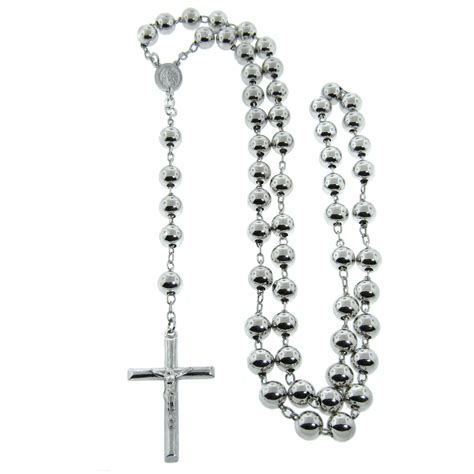 Eternally Haute Sterling Silver 30-inch Rosary Necklace - Free Shipping Today - Overstock.com ...