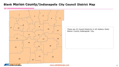 Indiana Marion County map - Editable PowerPoint Maps