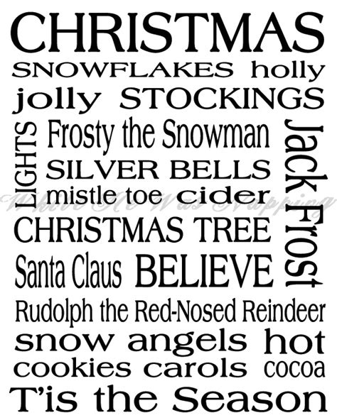 Jingle Bells Subway Art Printables | While He Was Napping