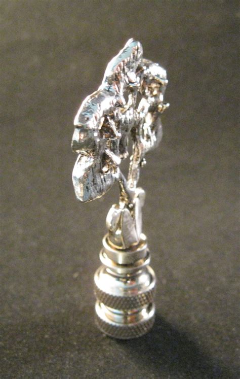 RHINESTONE FLOWER Lamp Finial-Small-Antique Silver Finish – Lamp Finial Designs