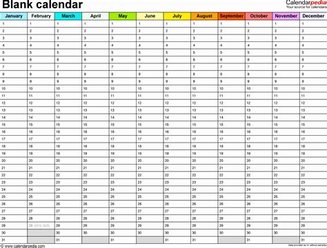 16+ Calendar Templates Excel | DocTemplates