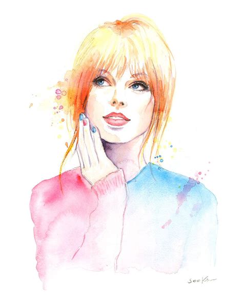 Taylor Swift Lover Watercolor Print - Watercolor fashion illust | Taylor swift drawing, Taylor ...