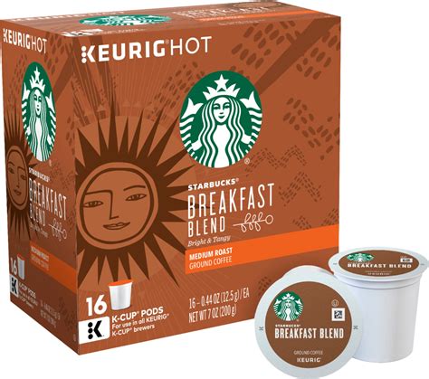 Customer Reviews: Starbucks Breakfast Blend Coffee K-Cup Pods (16-Pack ...