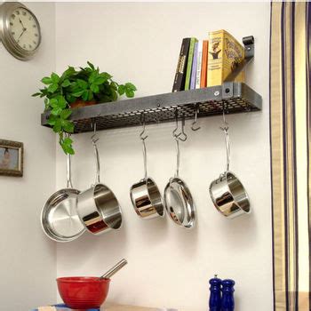 Wall Mounted Pot Racks in Rectangular, Half-Round & Bar Shapes | KitchenSource.com