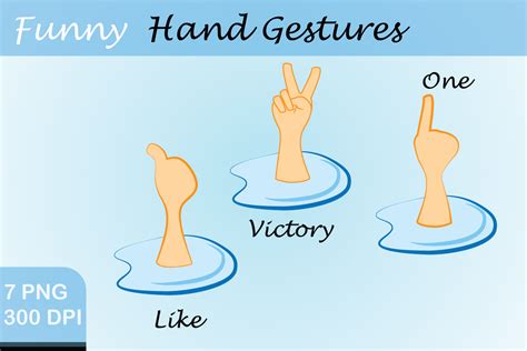 Funny Hand Gestures PNG Graphic by Andrew's Creative World · Creative ...