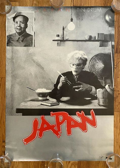 Japan (band) Tin Drum, Vintage 1981 Promo Poster, Glam, David Silvian, RARE XLNT | #3872209948