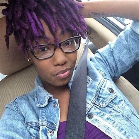 30+ Dreads With Purple Tips | Fashion Style