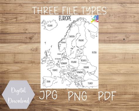 Europe Map, Map of Europe, Printable Europe Map Printable Europe Sales ...