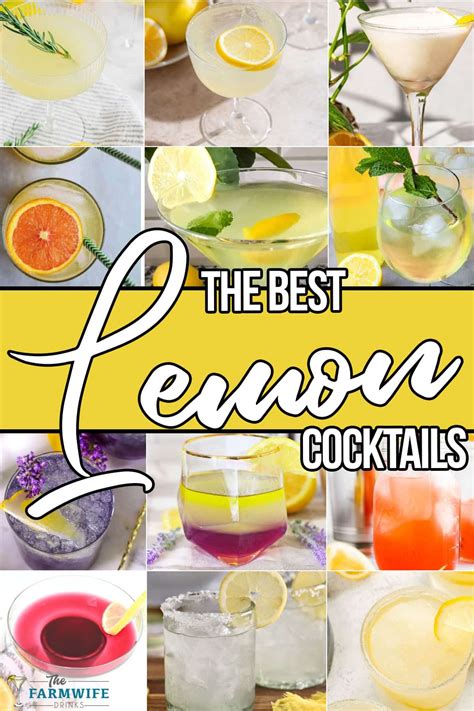 photo collage of lemon flavored drinks with text which reads the best ...