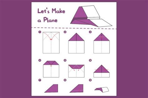 Paper Airplane Folding Instructions Graphic by TradArtStudio · Creative ...